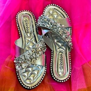 Silver Studded Flats